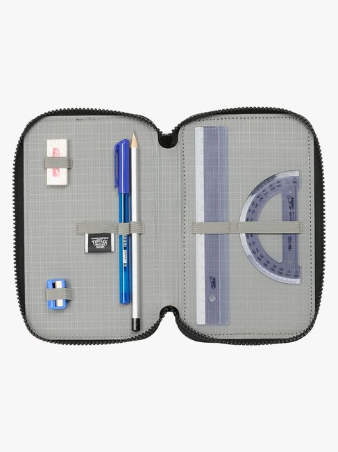 Ninja Turtles Tredelt Penalhus, Grå/Sort