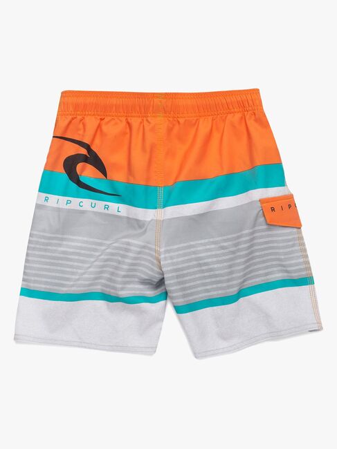 Rip Curl Hawkson Easy Fit Boardshorts 16 tum, Orange Popsicle