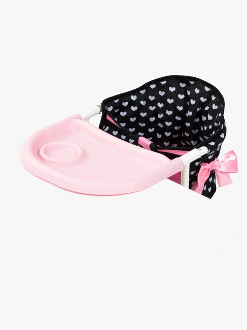 Bayer Design Babystol til Bord med Bakke, Sort/Lyserød