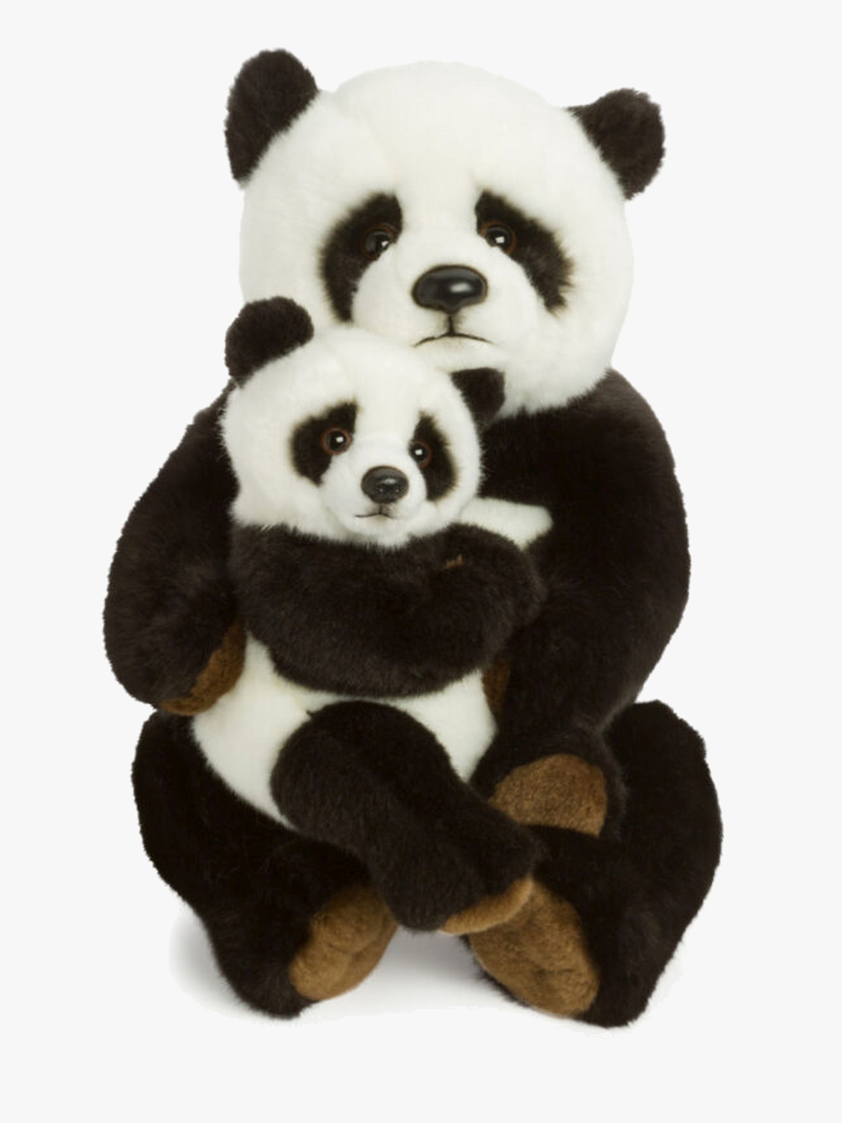 WWF Bamse Panda Mor med Unge 28 cm