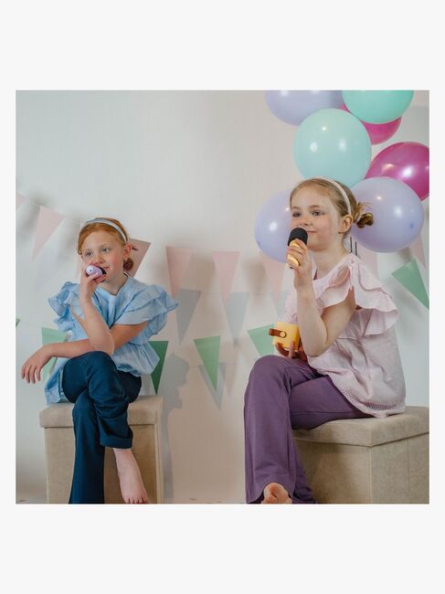 Lalarma Bluetooth-højttaler med Trådløs Mikrofon, Gul