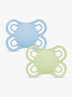 MAM Perfect Sut Silikone 2-pak 0-6m, Blå