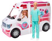 Barbie Ambulance m. 2 Dukker