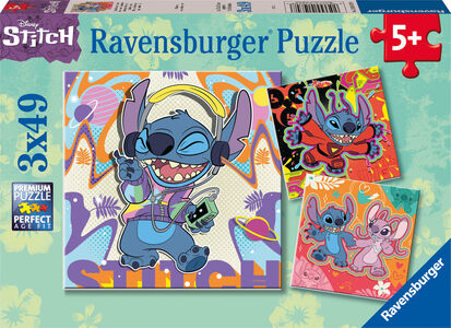 Ravensburger Disney Stitch Puslespil 3x49 Brikker