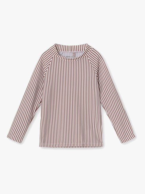 MINI A TURE Gani UV-trøje, Acorn Brown Stripes