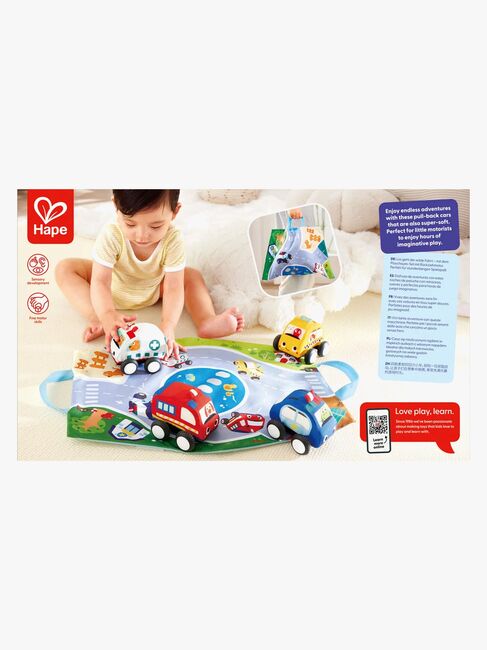 Hape Pull-Back Soft Bilsæt