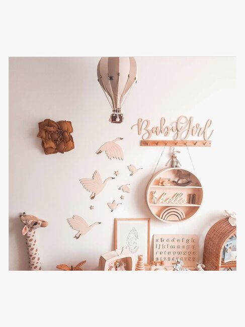 lis wycina Flying Geese Vægdekoration Træ Højre