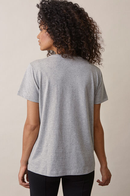 Boob Vente/Amme T-Shirt, Grey Melange