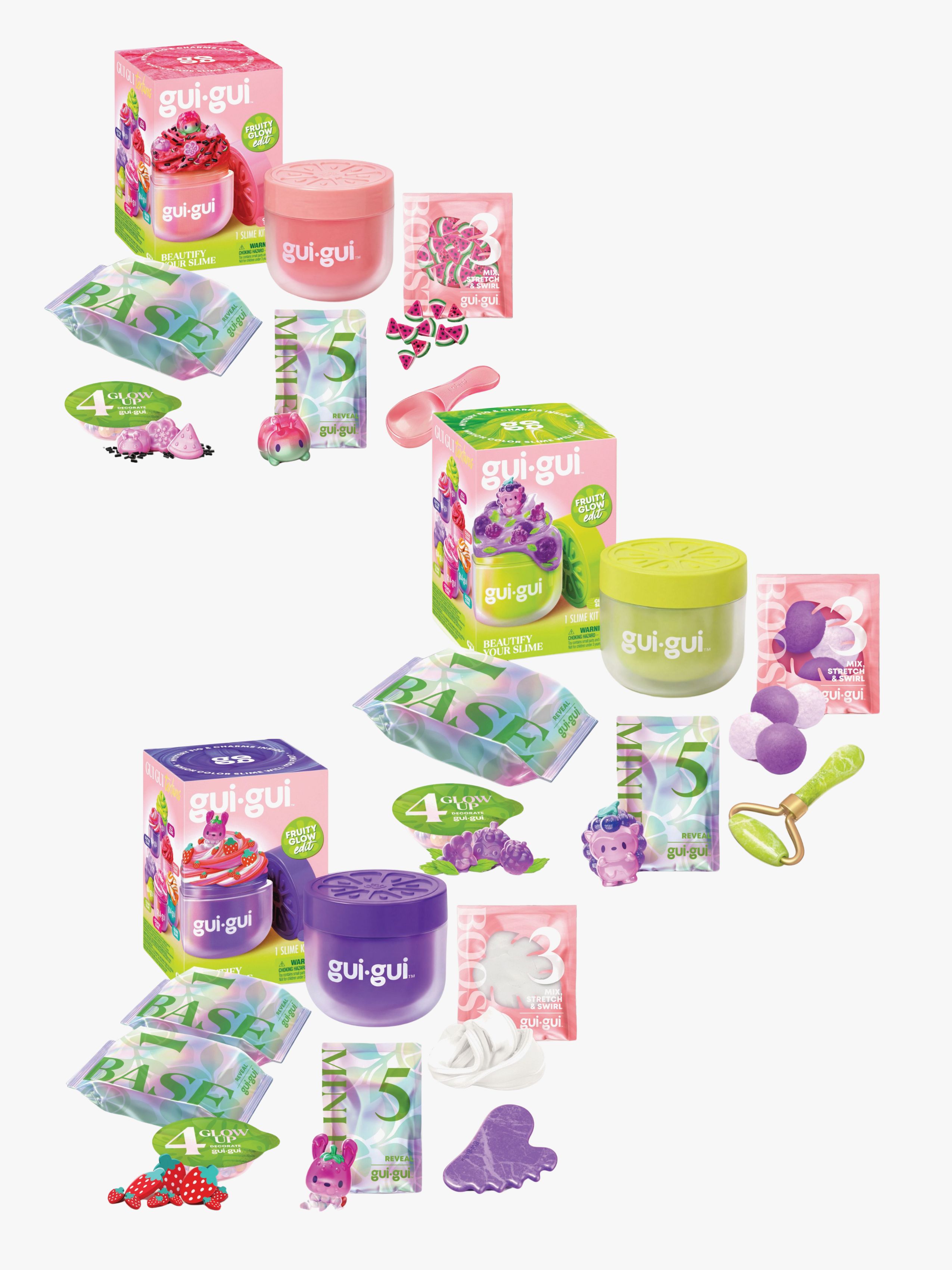 Gui Gui Slime Fruity Glow 3-pak
