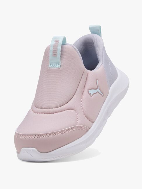 Puma Fun Racer 2 Slip On Infant Sneakers, Mauve Mist/Sea Glass/Lilac Crush