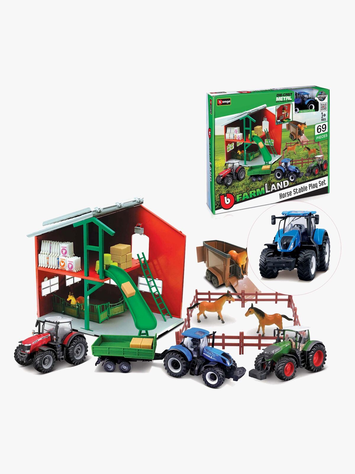 Bburago Farmland 1:43 Legesæt Stald