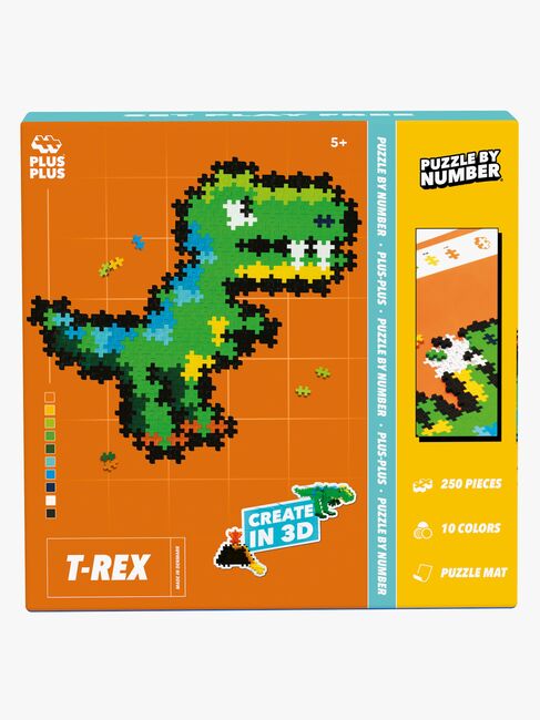 Plus-Plus Puzzle By Number Byggesæt T-Rex 250 Dele