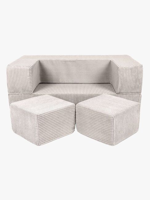 Meowbaby Play Aesthetic Cube  Bygbar Sofa, Ecru