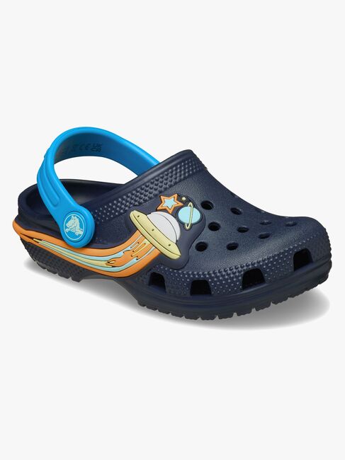 Crocs Classic UFO Lights Kids Clogs, Navy