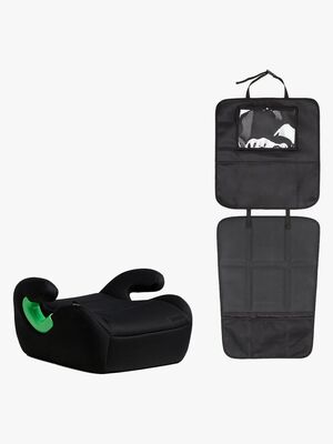 Beemoo Raise 2 i-Size Selepude inkl. Beemoo 3-i-1 Sædebeskytter, Black Stone/Black