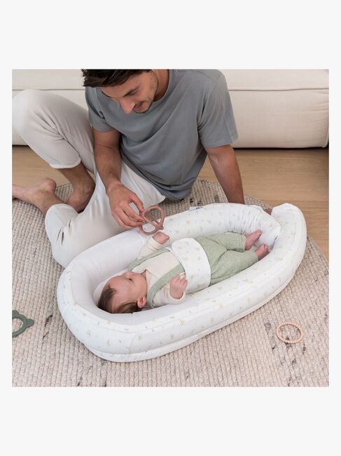 Doomoo Cocoon Babynest Blomster, Gul