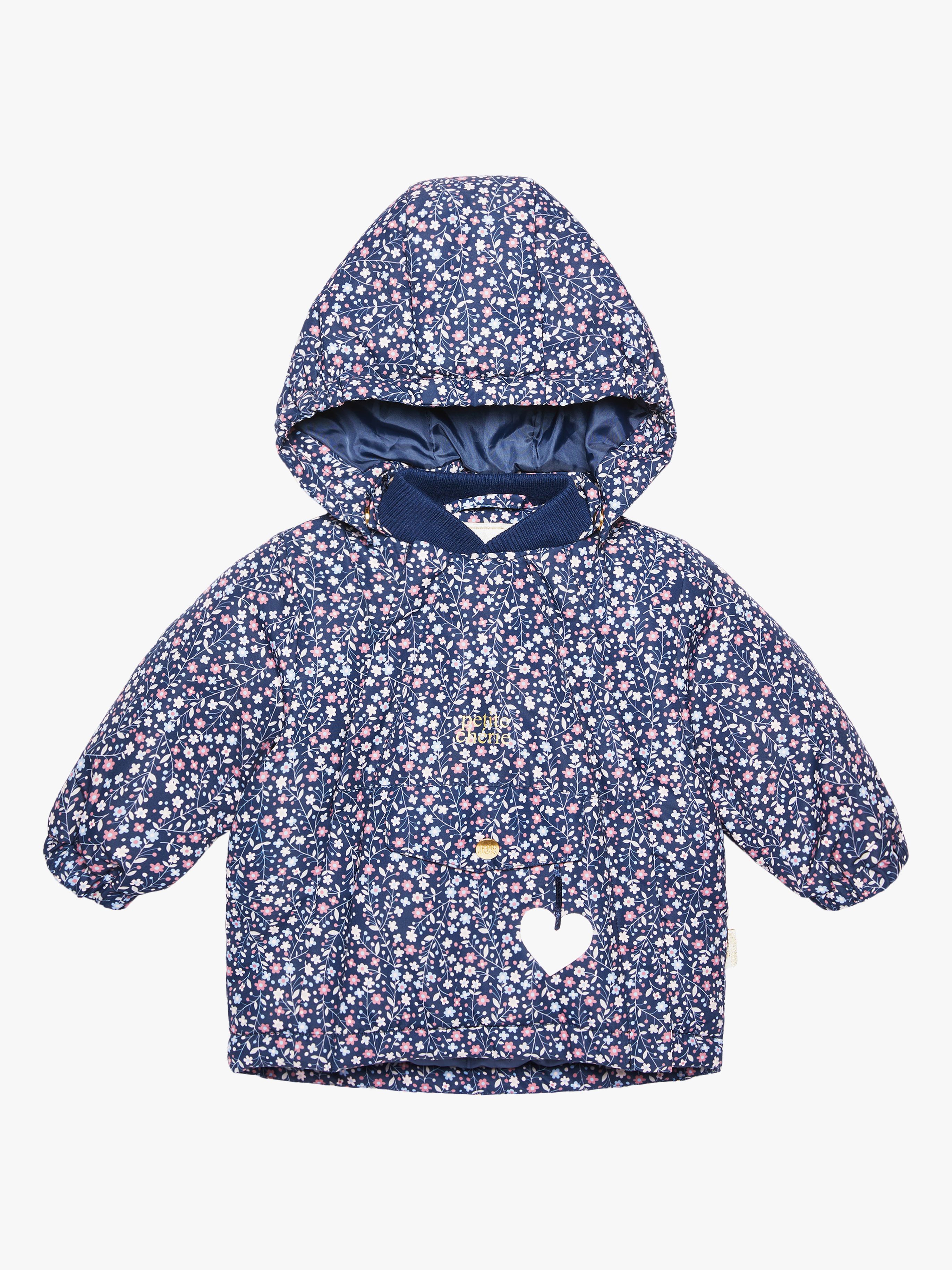 Petite Chérie Atelier Lola Jakke, Navy Small Flower, 80