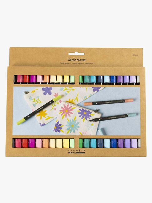 Creativ Company Tekstiltuscher Komplementær Farve 20 Stk.
