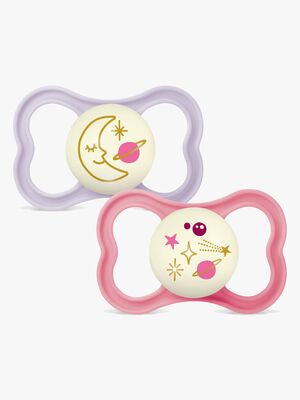 MAM Air Night Silikone Sutter 6-16m, Pink