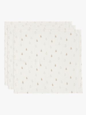 Jollein Happy Miffy Tæppe/ Stofble i Musselin 3-pak, Nougat