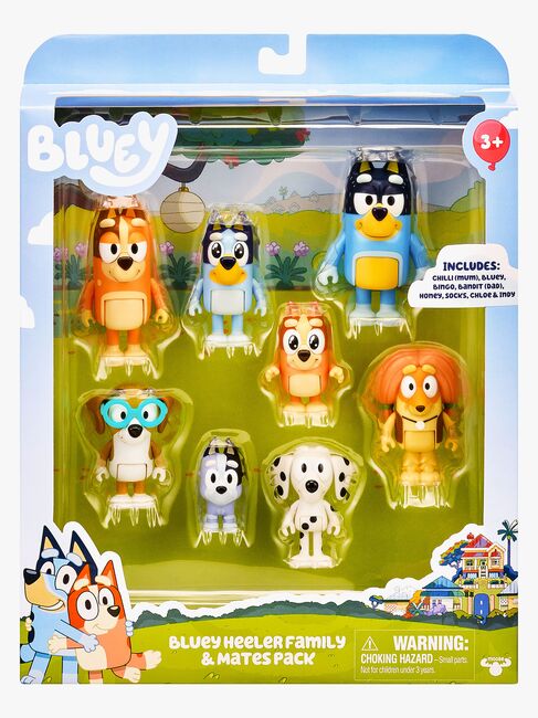 Bluey Figursæt Familie & Venner 8-pak