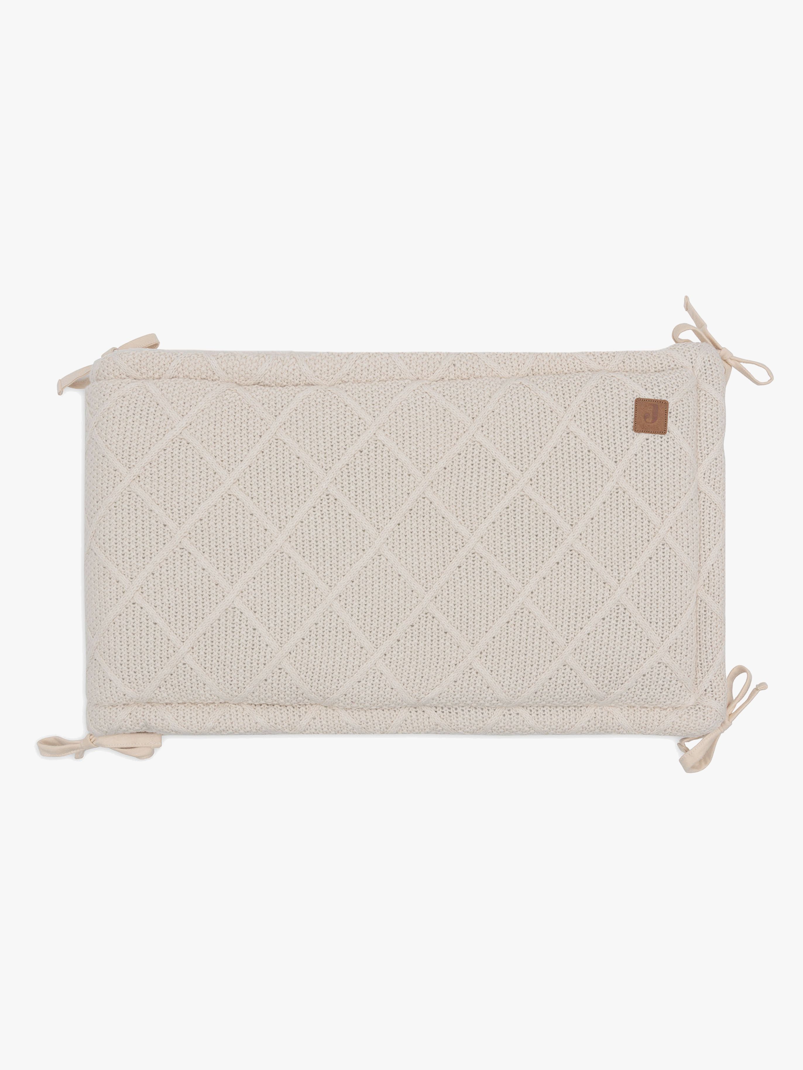 Jollein Strikket Sengerand Ternet Mønster 180x30, Oatmeal