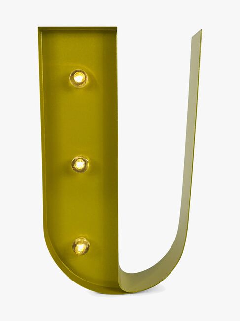 Petite Déco Bogstavlampe U, Guld