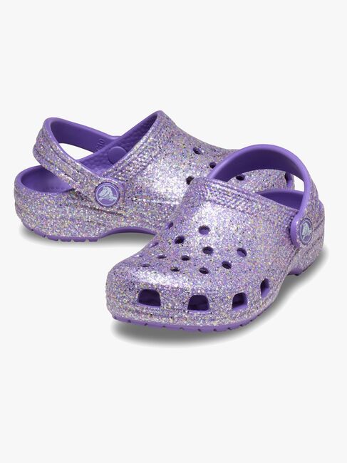 Crocs Classic Fantasy Glitter Kids Crocs, Lilla