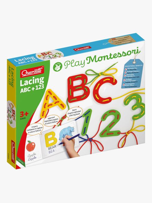 Quercetti Snørebånd ABC & 123 Undervisningssæt