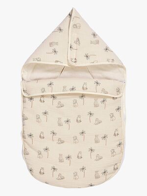 Candide Sovepose med Hætte 0-3 Måned, Savann