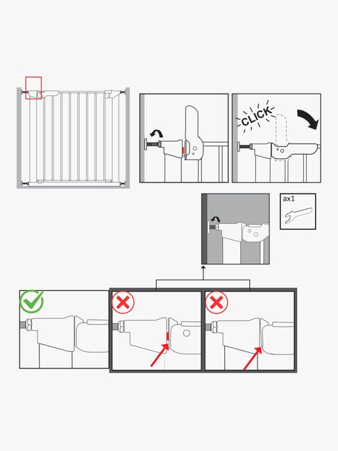 BabyDan Premier Sikkerhedsgitter + Forlænger, Hvid