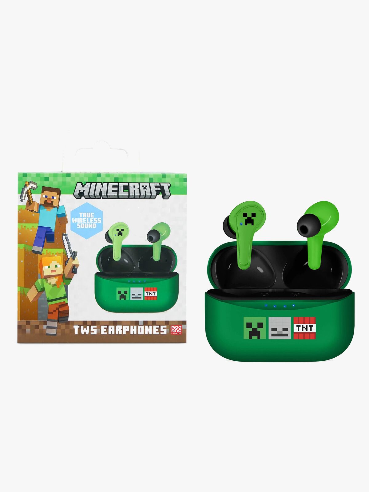 Minecraft Høretelefoner In-Ear TWS, Grøn