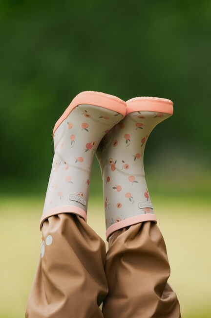 Viking x Kenza Tryk Gummistøvler, Apricot/Sand