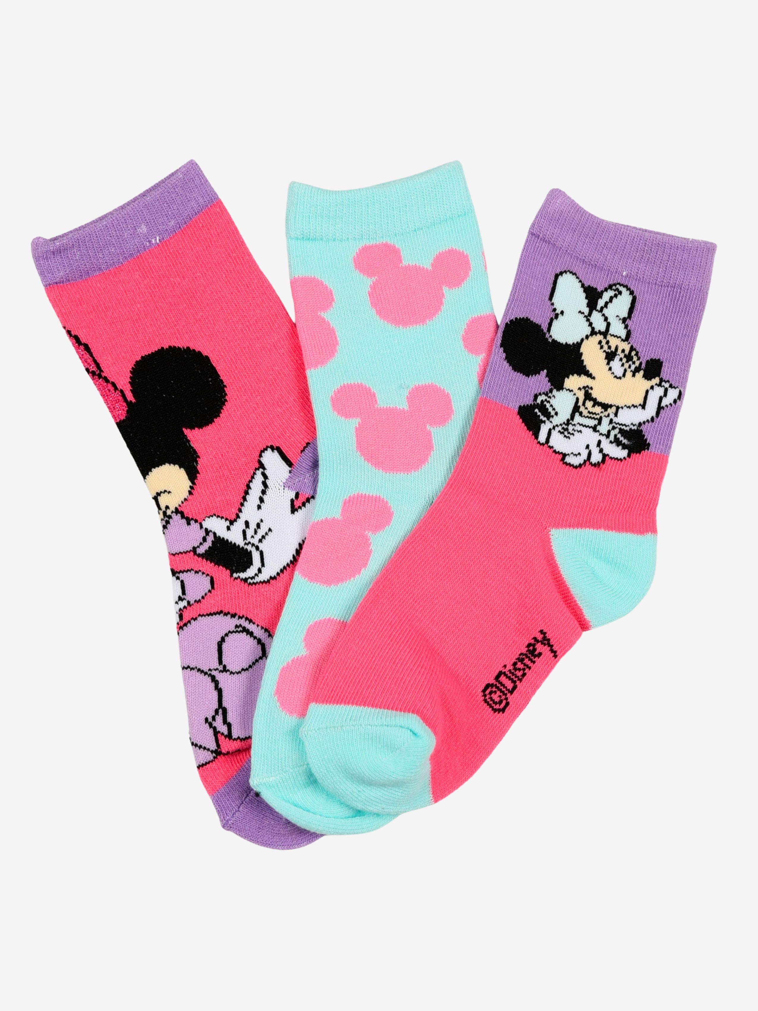 Disney Minnie Mouse Strømper 3-pak, Multifarvet, 23-26