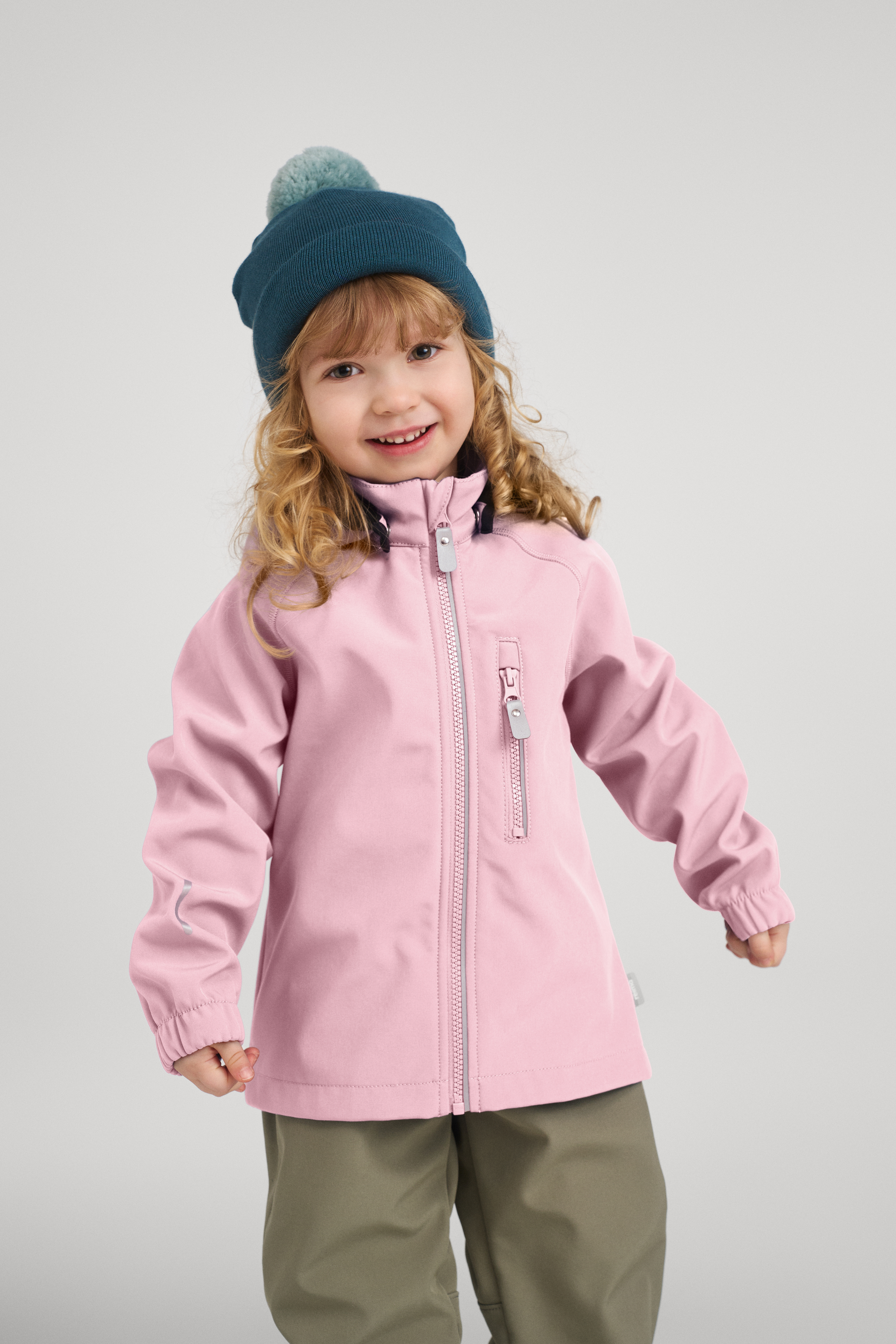 Reima Vantti Softshelljakke, Grey Pink, 116