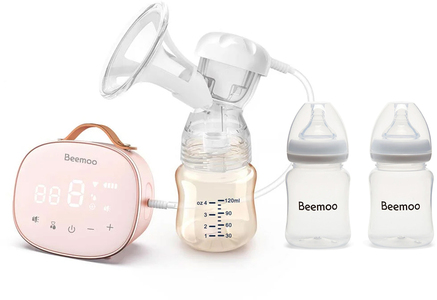  Beemoo Care Single Elektrisk Brystpumpe inkl. Modermælksflaske 180 ml 2-pak