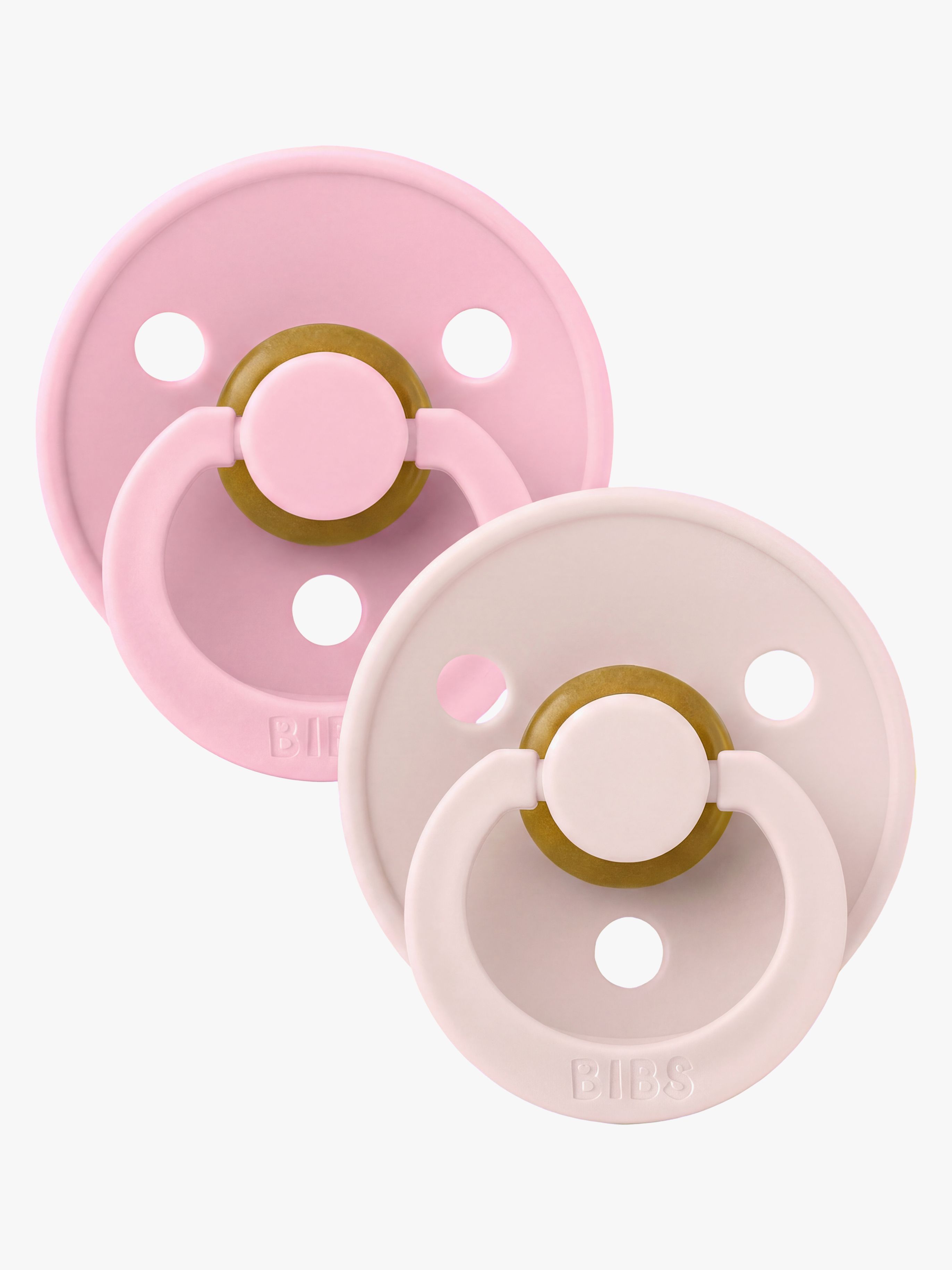 BIBS Colour Sut 2-pak Latex Str. 2, Petal/Baby Pink