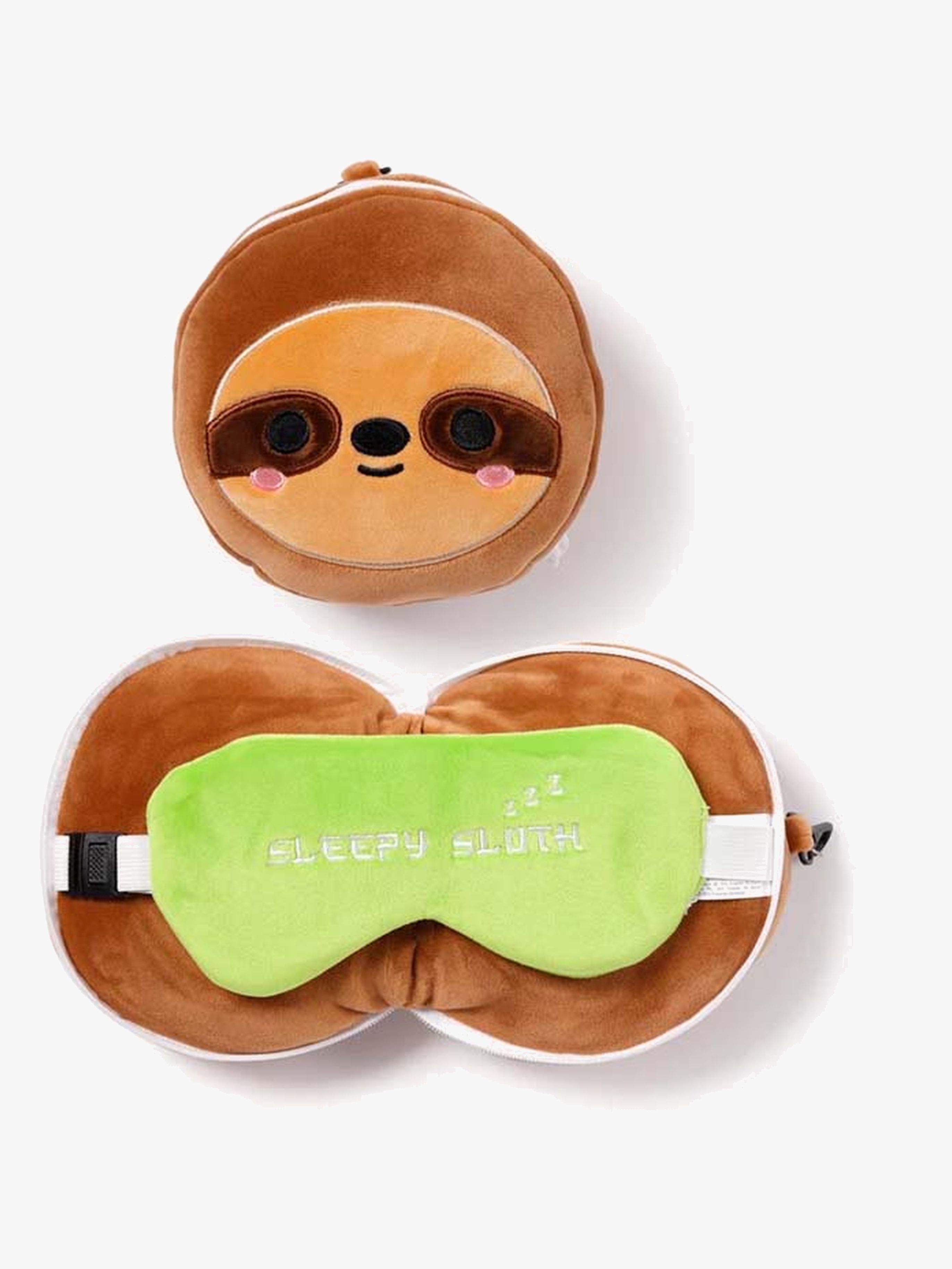 Relaxeazzz Plush Rejsepude &  Sovemaske, Sloth