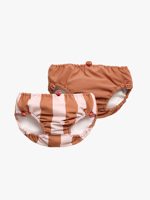 Nordbjörn Mölle 2-pak Badebleer, Pink Stribet