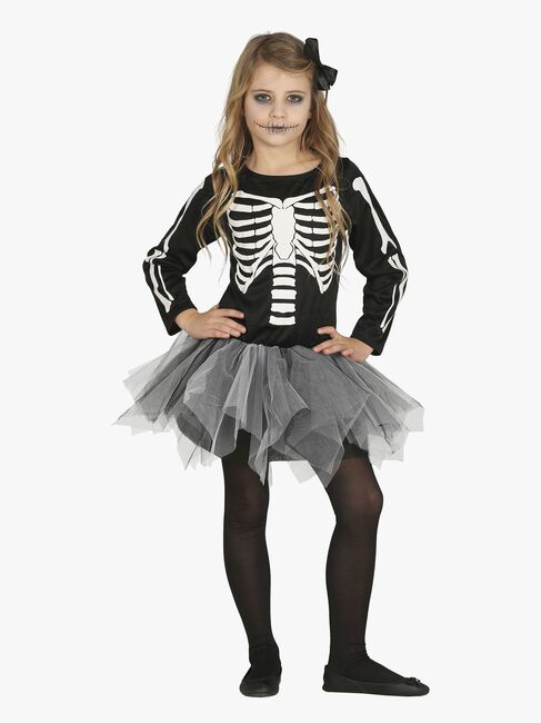 Fiestas Guirca Kostume Skelet Pige