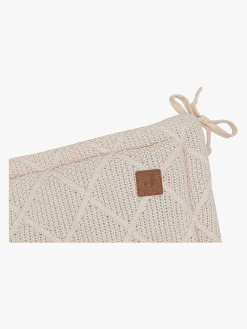 Jollein  Strikket Sengerand Ternet Mønster 180x30, Oatmeal