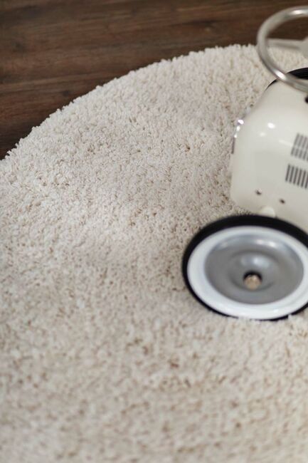 Teddy Gulvtæppe Rund 160, Hvidt