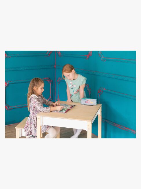 Family-scl Smart Opbevaring Bord med Stol, Hvid