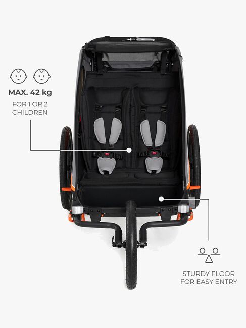 Kinderkraft Nava Cykelanhænger, Sunny Orange