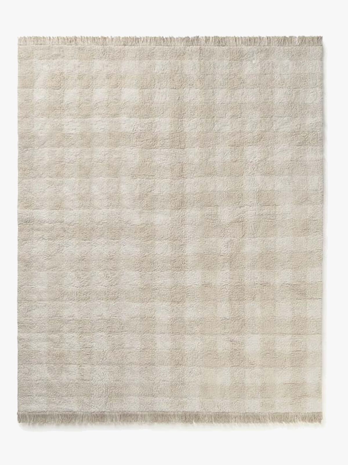 LorenaCanals Vaskbar Vichy Gulvtæppe 90x120 cm, Ivory