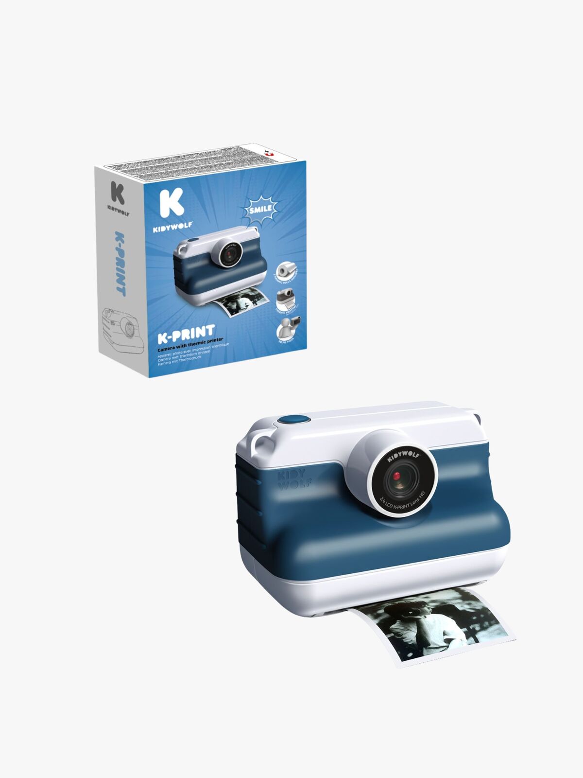 Kidywolf K-PRINT Polaroidkamera, Blå