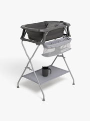 Beemoo CARE Assist Badekar inkl. Badestøtte Stativ & Skyllekande, Deep Grey