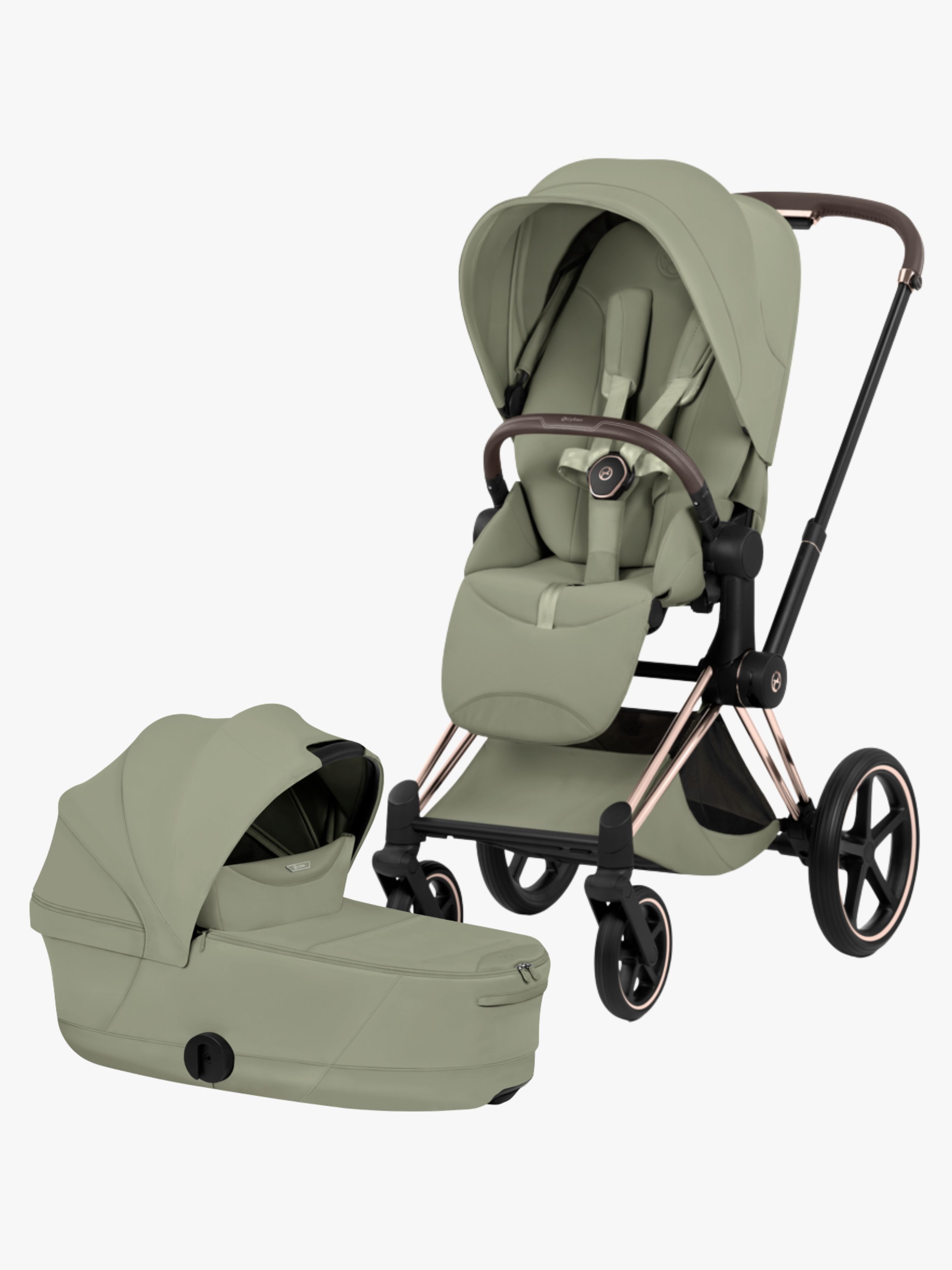 Cybex PRIAM Style Duovogn, Rosegold/Sage Green