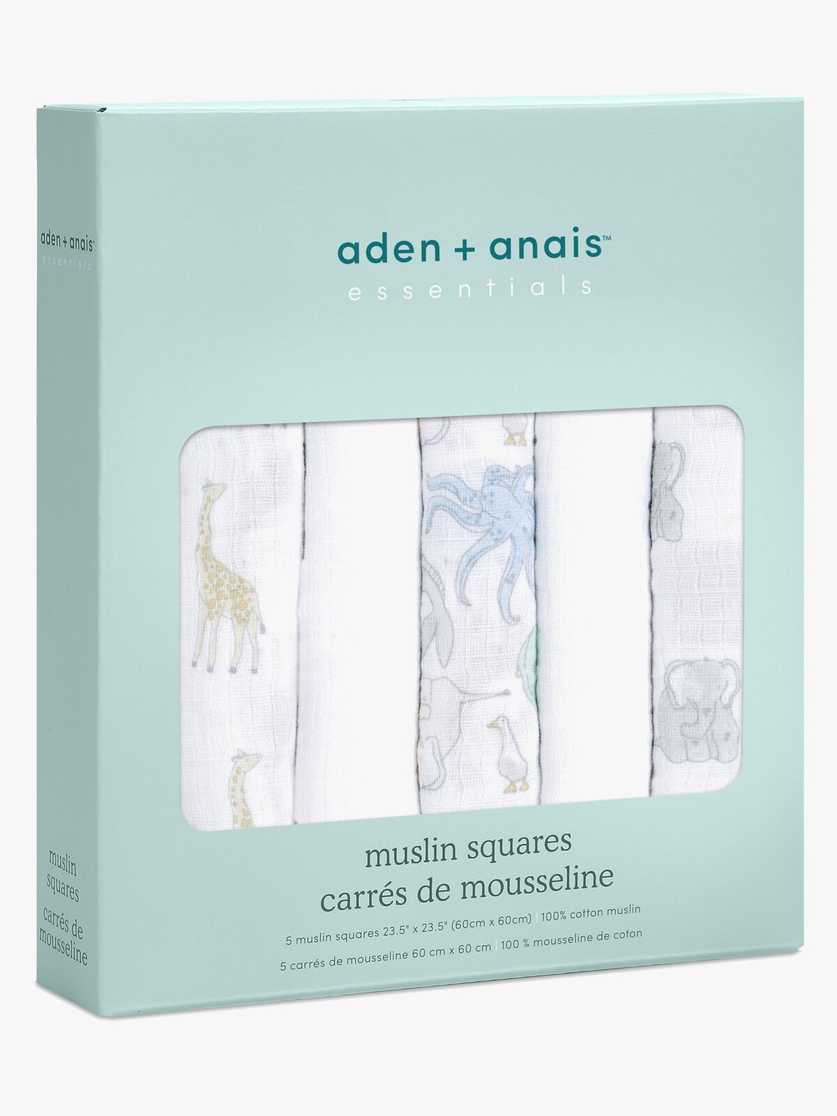 Aden + Anais™ Essentials Stofble 5-Pak, Natural History