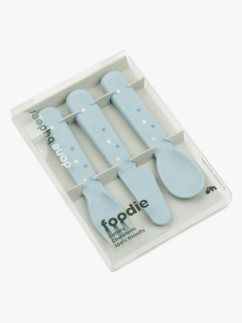 Done By Deer Foodie Bestik Happy Dots, Blå